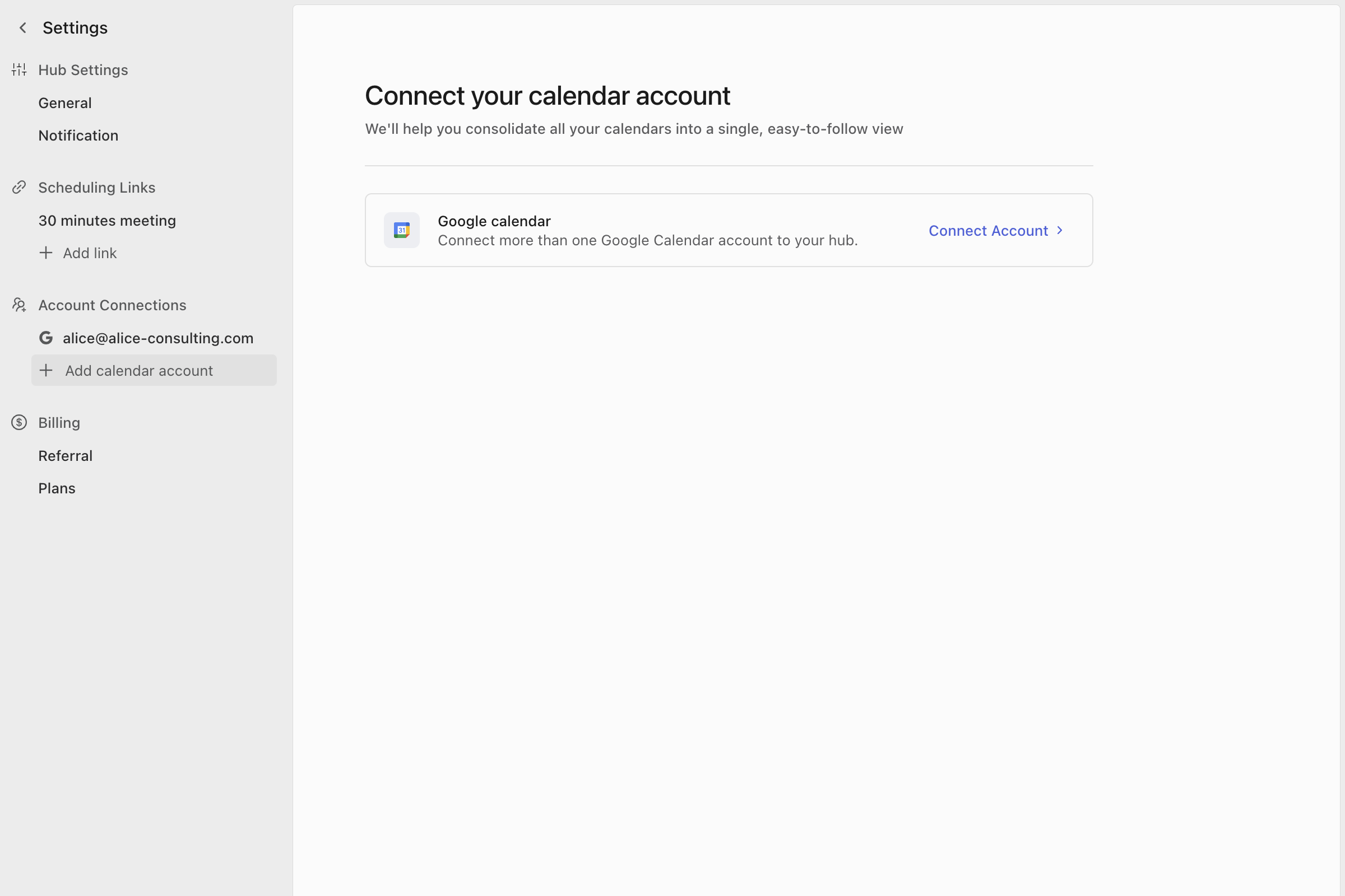 Connect Google Calendar